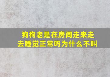 狗狗老是在房间走来走去睡觉正常吗为什么不叫