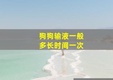 狗狗输液一般多长时间一次