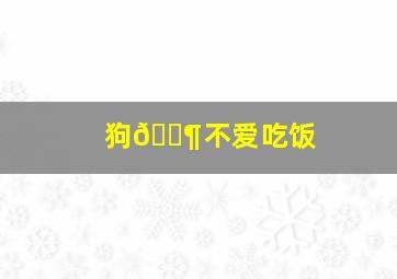 狗🐶不爱吃饭