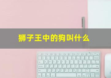 狮子王中的狗叫什么