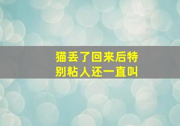 猫丢了回来后特别粘人还一直叫