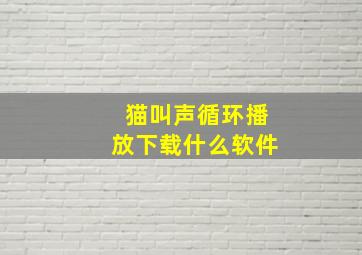 猫叫声循环播放下载什么软件