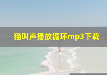 猫叫声播放循环mp3下载