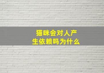 猫咪会对人产生依赖吗为什么