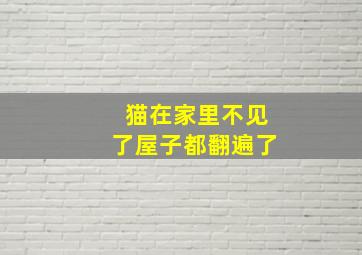 猫在家里不见了屋子都翻遍了