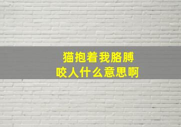 猫抱着我胳膊咬人什么意思啊