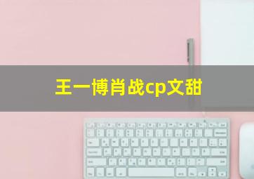 王一博肖战cp文甜