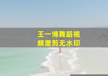 王一博舞蹈视频混剪无水印