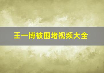 王一博被围堵视频大全