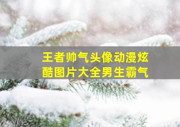 王者帅气头像动漫炫酷图片大全男生霸气