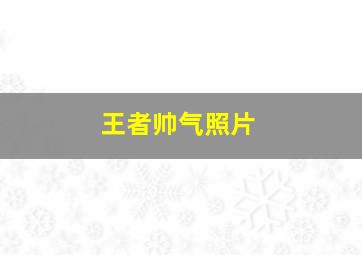 王者帅气照片