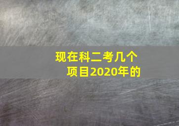 现在科二考几个项目2020年的