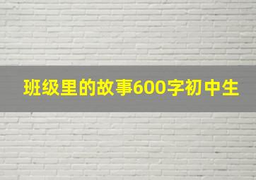 班级里的故事600字初中生