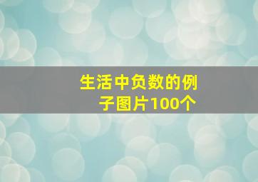 生活中负数的例子图片100个