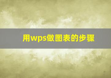 用wps做图表的步骤