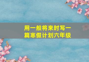 用一般将来时写一篇寒假计划六年级