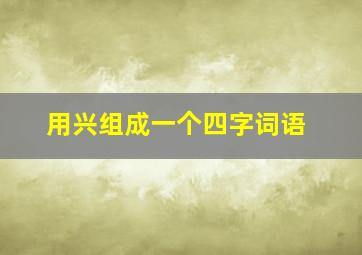 用兴组成一个四字词语