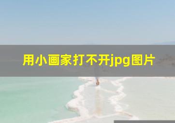 用小画家打不开jpg图片