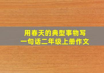 用春天的典型事物写一句话二年级上册作文