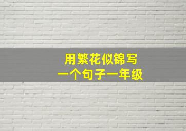 用繁花似锦写一个句子一年级