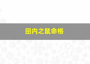 田内之鼠命格