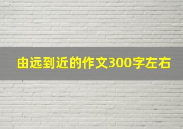 由远到近的作文300字左右