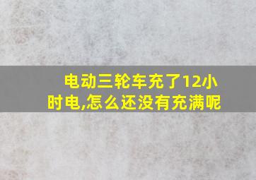 电动三轮车充了12小时电,怎么还没有充满呢