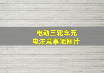 电动三轮车充电注意事项图片