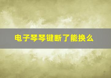 电子琴琴键断了能换么