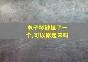 电子琴键掉了一个,可以修起来吗