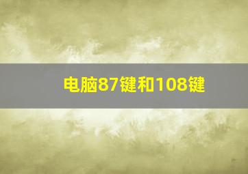 电脑87键和108键