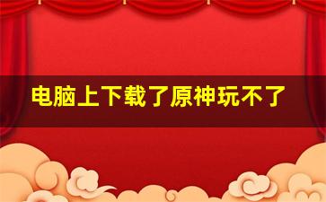 电脑上下载了原神玩不了