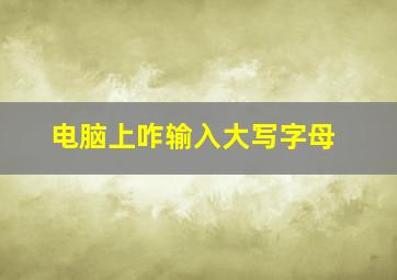 电脑上咋输入大写字母