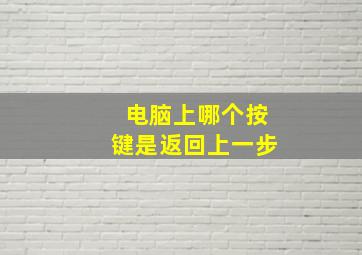 电脑上哪个按键是返回上一步