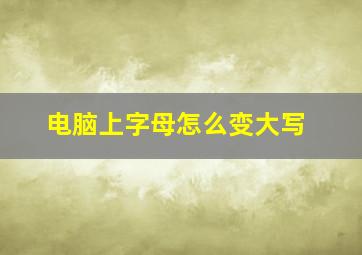 电脑上字母怎么变大写