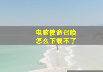 电脑使命召唤怎么下载不了