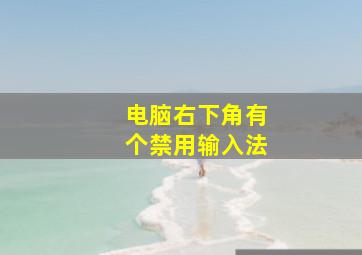 电脑右下角有个禁用输入法