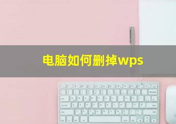 电脑如何删掉wps