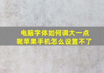 电脑字体如何调大一点呢苹果手机怎么设置不了