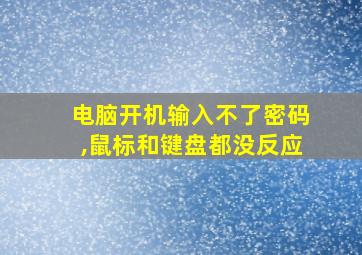 电脑开机输入不了密码,鼠标和键盘都没反应