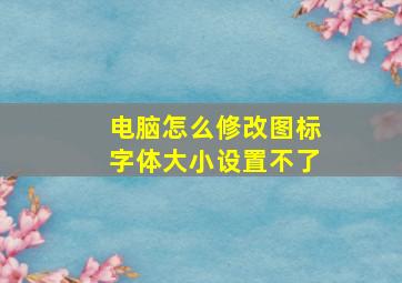 电脑怎么修改图标字体大小设置不了