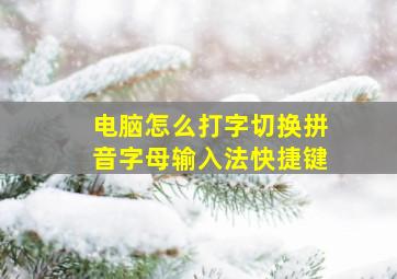 电脑怎么打字切换拼音字母输入法快捷键