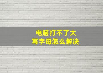 电脑打不了大写字母怎么解决