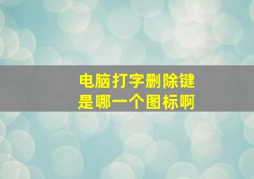 电脑打字删除键是哪一个图标啊