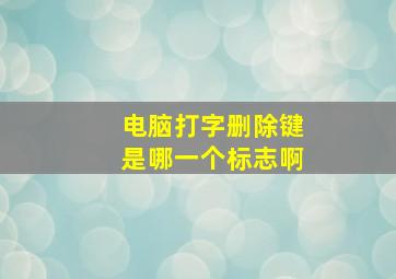 电脑打字删除键是哪一个标志啊