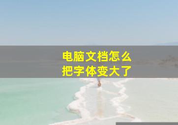 电脑文档怎么把字体变大了