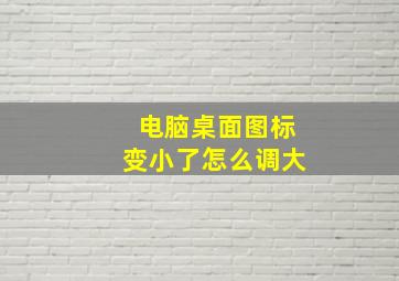 电脑桌面图标变小了怎么调大