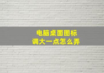 电脑桌面图标调大一点怎么弄