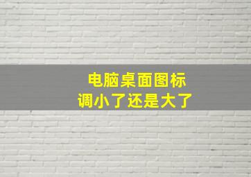 电脑桌面图标调小了还是大了