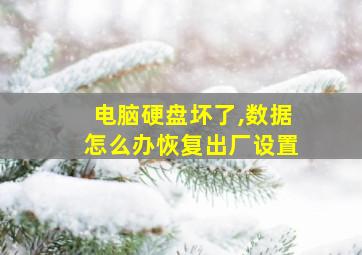 电脑硬盘坏了,数据怎么办恢复出厂设置